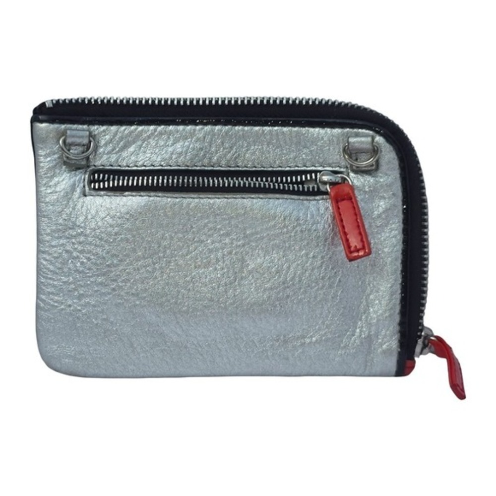 Brighton Wristlet Wallet Black Leather Zip Closure Perfume‎ Applique - Picture 3 of 9